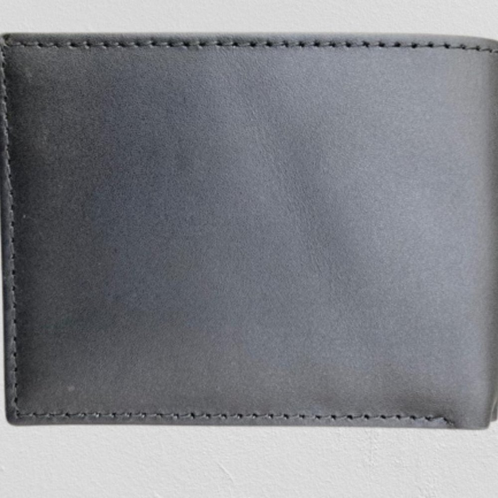 Handmade Leather Wallet Black Men Card Holder Bifold Purse Multi Card Holder - Picture 2 of 11